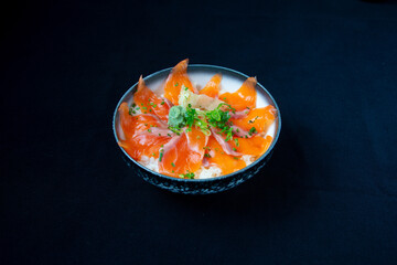Japanese Food in display for the photo shoot in Tokyo, Japan. Nowadays in 2023, people rely on the food delivery service 