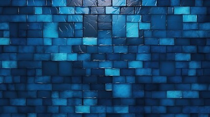 Blue Ceramic Wall And Floor Tiles Mosaic Abstract Background