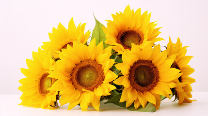Sunflowers on White PNG
