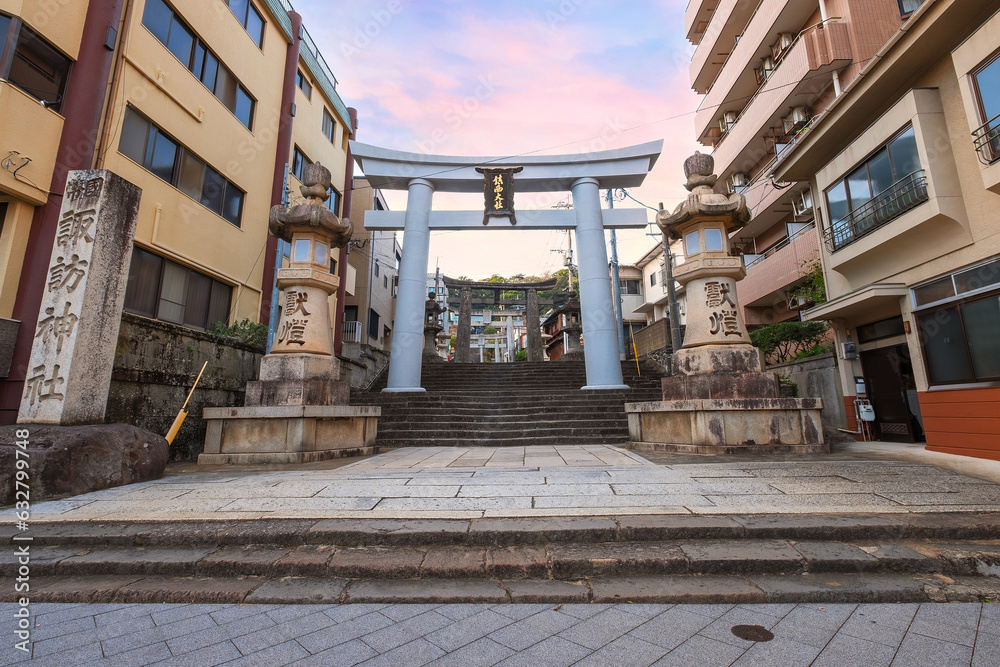 Canvas Prints Nagasaki, Japan - Nov 28 2022: Suwa Shrine is a major Shinto shrine, it's established as a way of stopping and reverting the conversion to Christianity that took place in Nagasaki