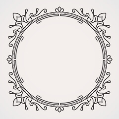Decorative circles vector borders vintage theme. suitable for , photos, quotes, flayer
