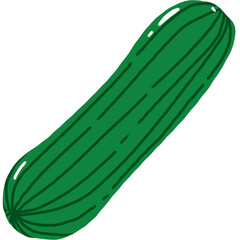 cucumber isolated on white