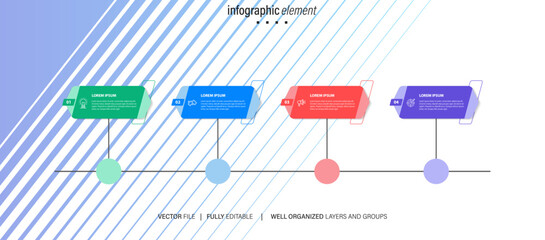 Business presentation with white arrows on white background template. Vector illustration.
