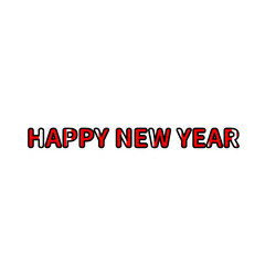 new year label,