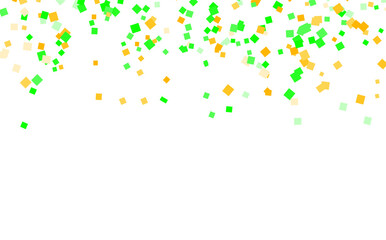 colorful confetti on white background