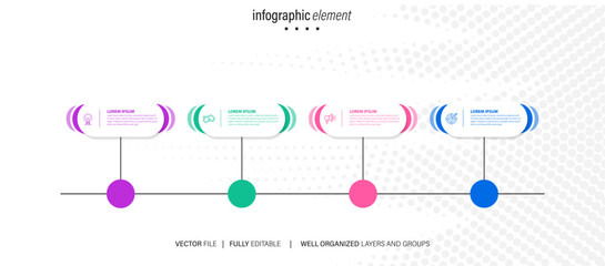 Naklejka premium vector infographic elements with icons.