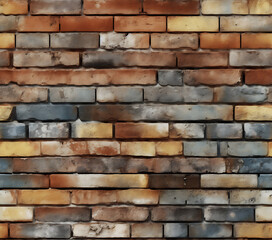 Brick wall 3D Seamless Pattern 20oz Tumbler wrap size