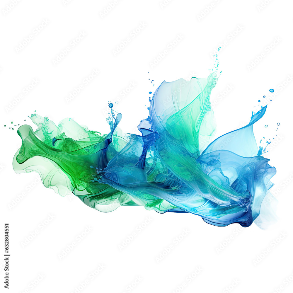 Canvas Prints liquid aurora lights frozen in an abstract futuristic 3d texture isolated on a transparent backgroun