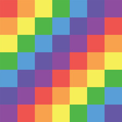 rainbow colored tartan checkered pattern.