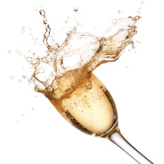 sparkling champagne bubbles frozen in an abstract futuristic 3d texture isolated on a transparent background, generative ai