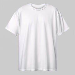 White t-shirt isolated on white background