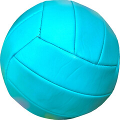 Volleyball, blue against transparent background, high resolution png