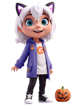 A Halloween 3D character