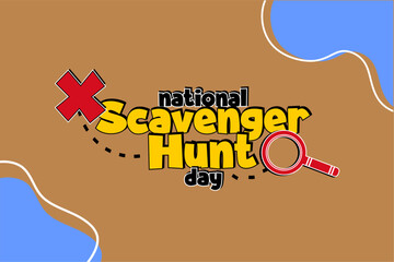 Scavenger Hunt Day, Holiday concept. Template for background, banner, card, poster, t-shirt with text inscription