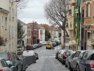 Charming street in Paris - 19ème arrondissement 