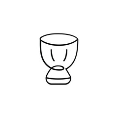 African Drum Line Style Icon Design