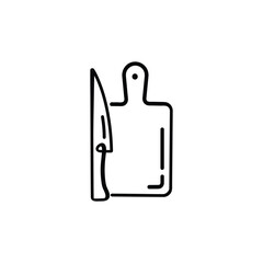 Cutting Board Line Style Icon Design