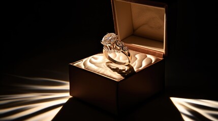 wedding rings in a box
