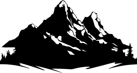 Obraz premium Mountain landscape silhouette