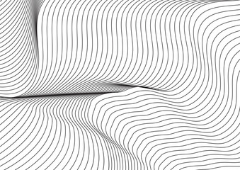 black line wave pattern background design