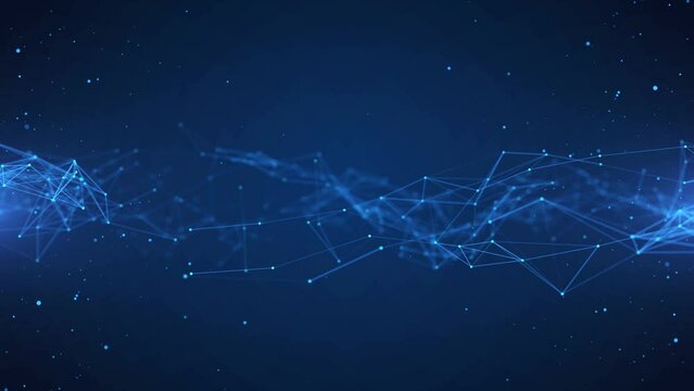 Plexus shapes. Connection and web concept. Digital, communication technology background with lines and dots. glowing lines and particles. Connection concept. Digital composition and optical flares. - Powered by Adobe