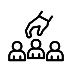 chosen line icon illustration vector graphic. Simple element illustration vector graphic, suitable for app, websites, and presentations isolated on white background