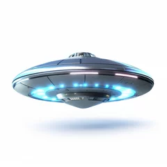 Selbstklebende Fototapete UFO ufo isolated on white