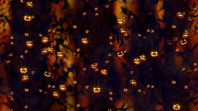 HALLOWEEN Background Pumpkin A LOOP-TILE. This footage is loopable and tileable and can create an infinite seamless background texture.