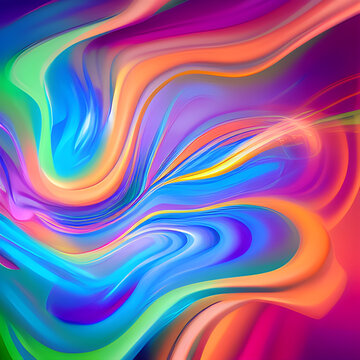 Futuristic random image background, colourful cloud smoke abstract line design