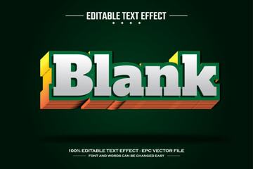 Fototapeta premium Blank 3D editable text effect template