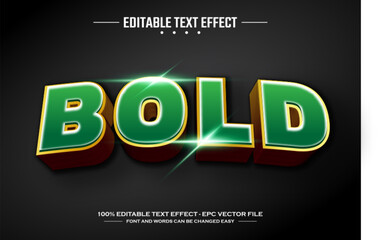 Bold 3D editable text effect template