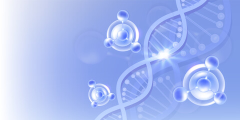 Hyaluronic acid hair and skin solutions ad, blue collagen serum drop with cosmetic advertising background ready to use, illustration vector.