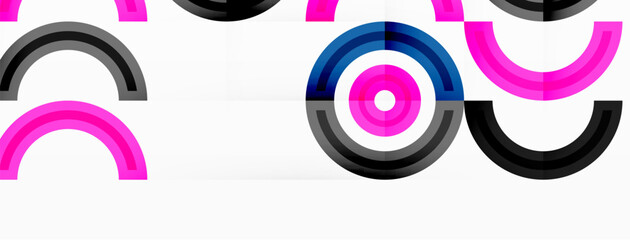 Colorful circle abstract background with vibrant and eye-catching design that incorporates a variety of different shades and hues creating a swirling, dynamic effect