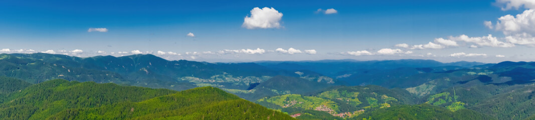 Beautiful landscape view of peaks of Rhodope mountains