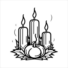 halloween candles illustration