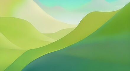 Obraz premium A green mountain with blue sky