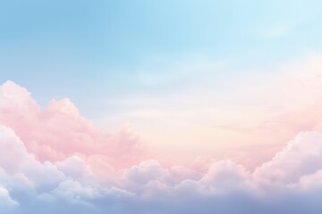 Childish fairytale sky background, pink and blue soft clouds abstract wallpaper