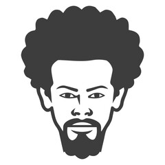 African Men Vector, Afro Men, Black Man Vector, African American Black African American afro male face, curls hair style Black men Silhouettes, SVG and PNG