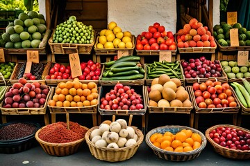 Fototapeta na wymiar fruits and vegetables at the market