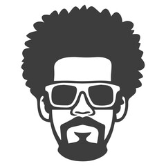 African Men Vector, Afro Men, Black Man Vector, African American Black African American afro male face, curls hair style Black men Silhouettes, SVG and PNG