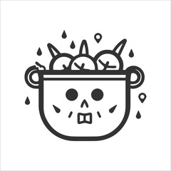 halloween cauldron illustration