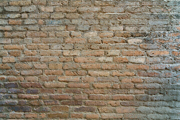 An old-style brown wall created from a picture of brown bricks. It is an old wall. This wall decoration can be used as wallpaper or an antique decoration.