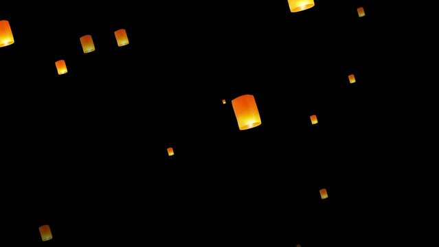 Vesak Lantern light at night