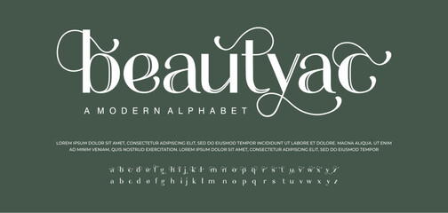 Obraz premium abstract wedding fashion creative luxury elegant serif font creative vector font 