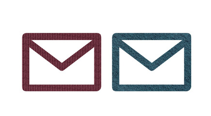 Mail icon symbol with texture