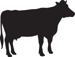 Cattle vector silhouette illustration