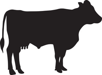 Cattle vector silhouette illustration