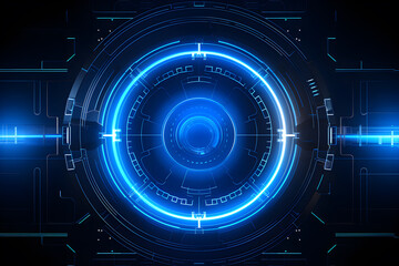 Obraz premium Abstract technology background. Futuristic user interface. Vector Illustration. Generative AI