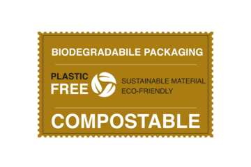 Recycle packaging - vintage label template. Eco, Bio product vintage packaging design. Recycle label, tag, sticker design for packaging. Hipster vintage old label template. 