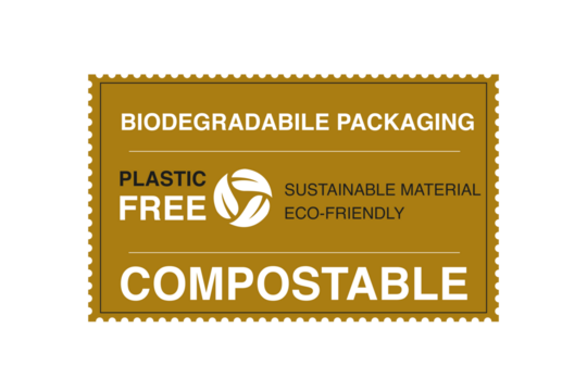 Recycle packaging - vintage label template. Eco, Bio product vintage packaging design. Recycle label, tag, sticker design for packaging. Hipster vintage old label template.